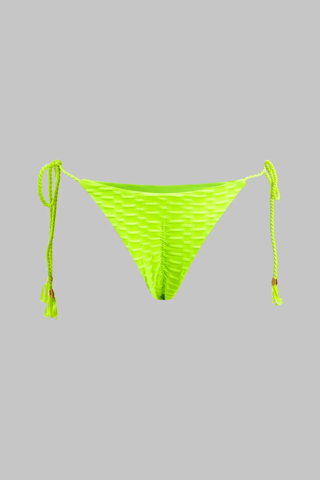 Metallic Fringe Ruched Tie Up Bikini Set sold by Micas product image thumbnail 5