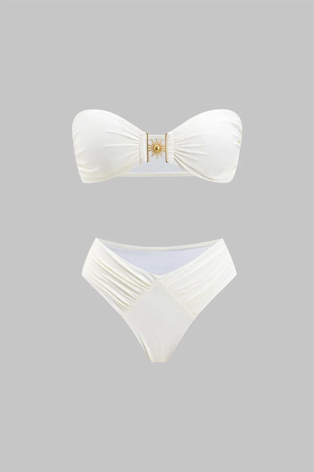 Metallisk Ruched Bikini Set sold by Micas