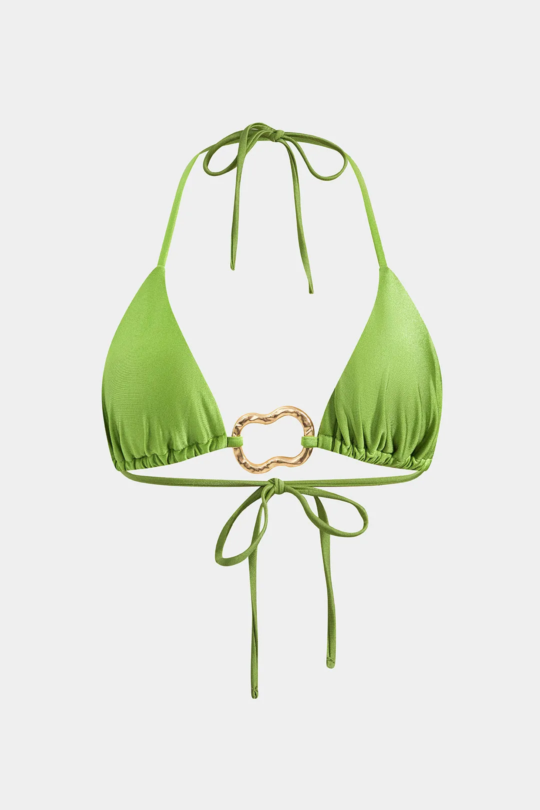 Metallisk ruched rygfri bindingsbikini-sæt sold by Micas product image thumbnail 4