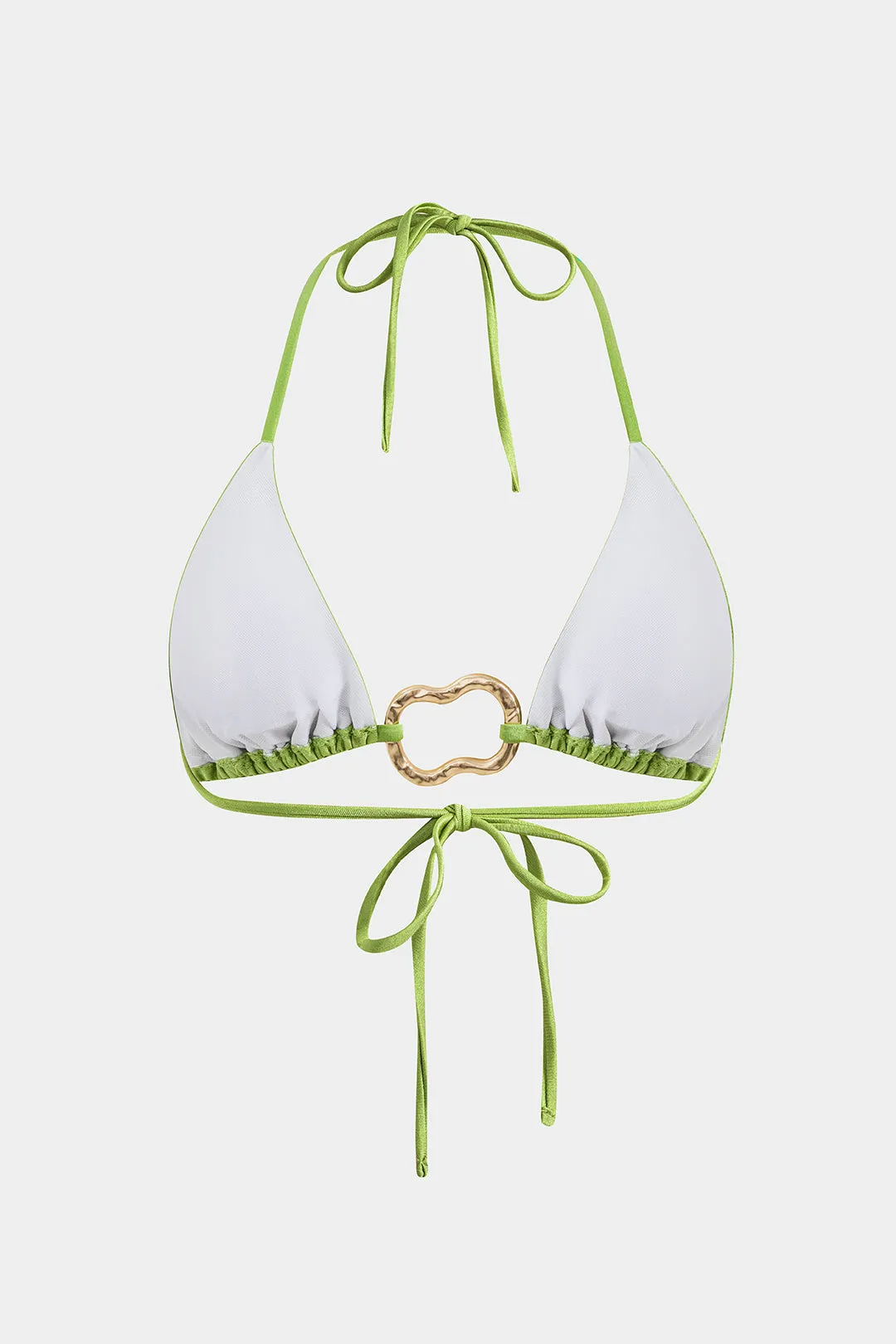 Metallisk ruched rygfri bindingsbikini-sæt sold by Micas product image thumbnail 5