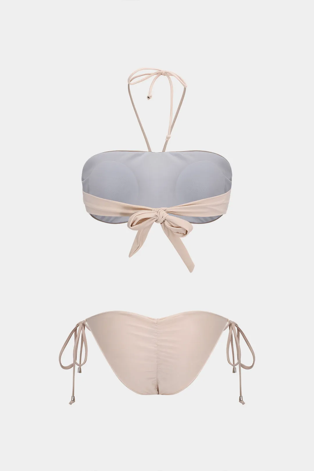 RUCHED TIE UP BACKLESS BIKINI SET sold by Micas product image thumbnail 3