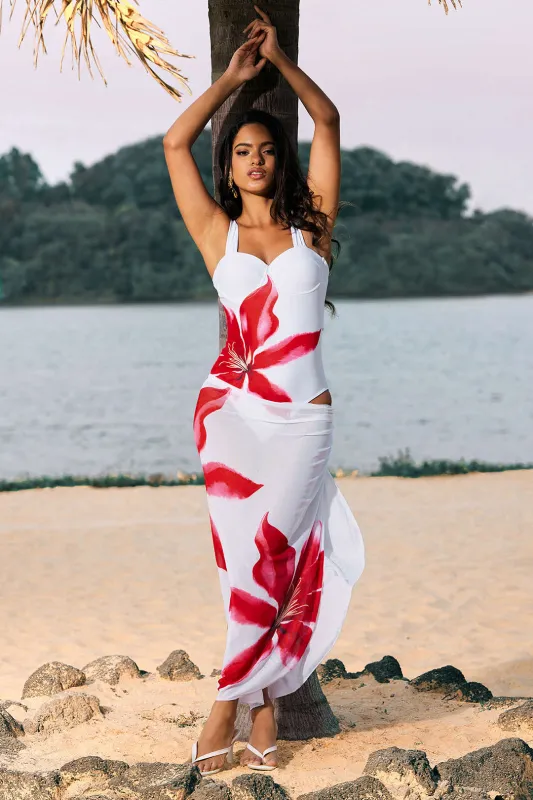 Blomsterprint Bustier Tummy Kontrol sold by Micas