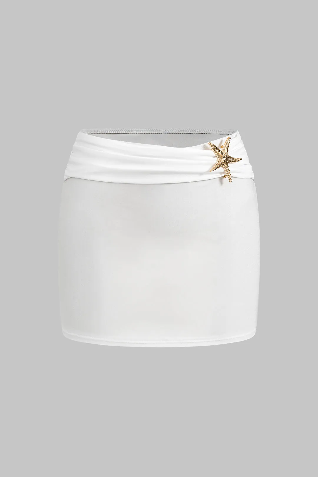 Metallisk indretning ruched rygfri bikini og dækker sæt sold by Micas product image thumbnail 5