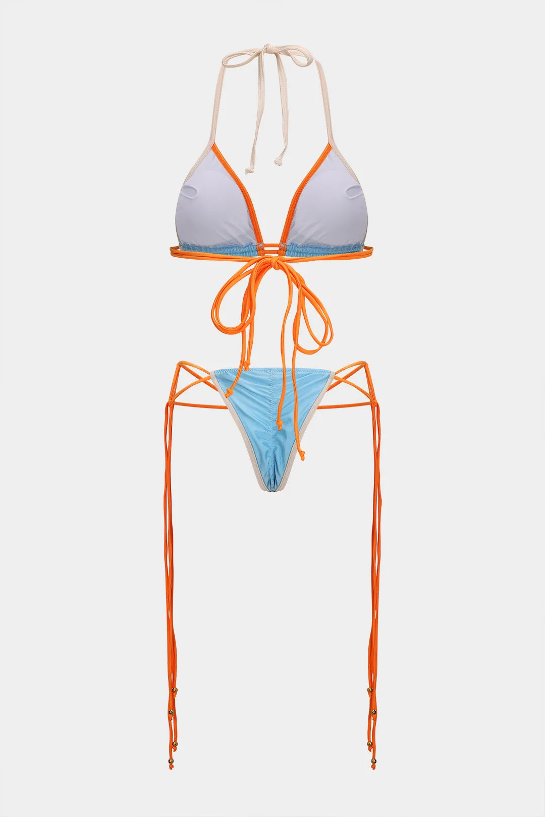 Kontrast Ruched Tie-Up Bikini Set sold by Micas product image thumbnail 3