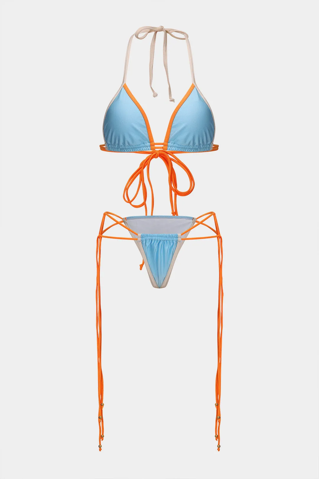 Kontrast Ruched Tie-Up Bikini Set sold by Micas product image thumbnail 2