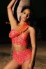 Blade Print Ruffle Bustier Bikini Set sold by Micas