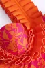 Blade Print Ruffle Bustier Bikini Set sold by Micas