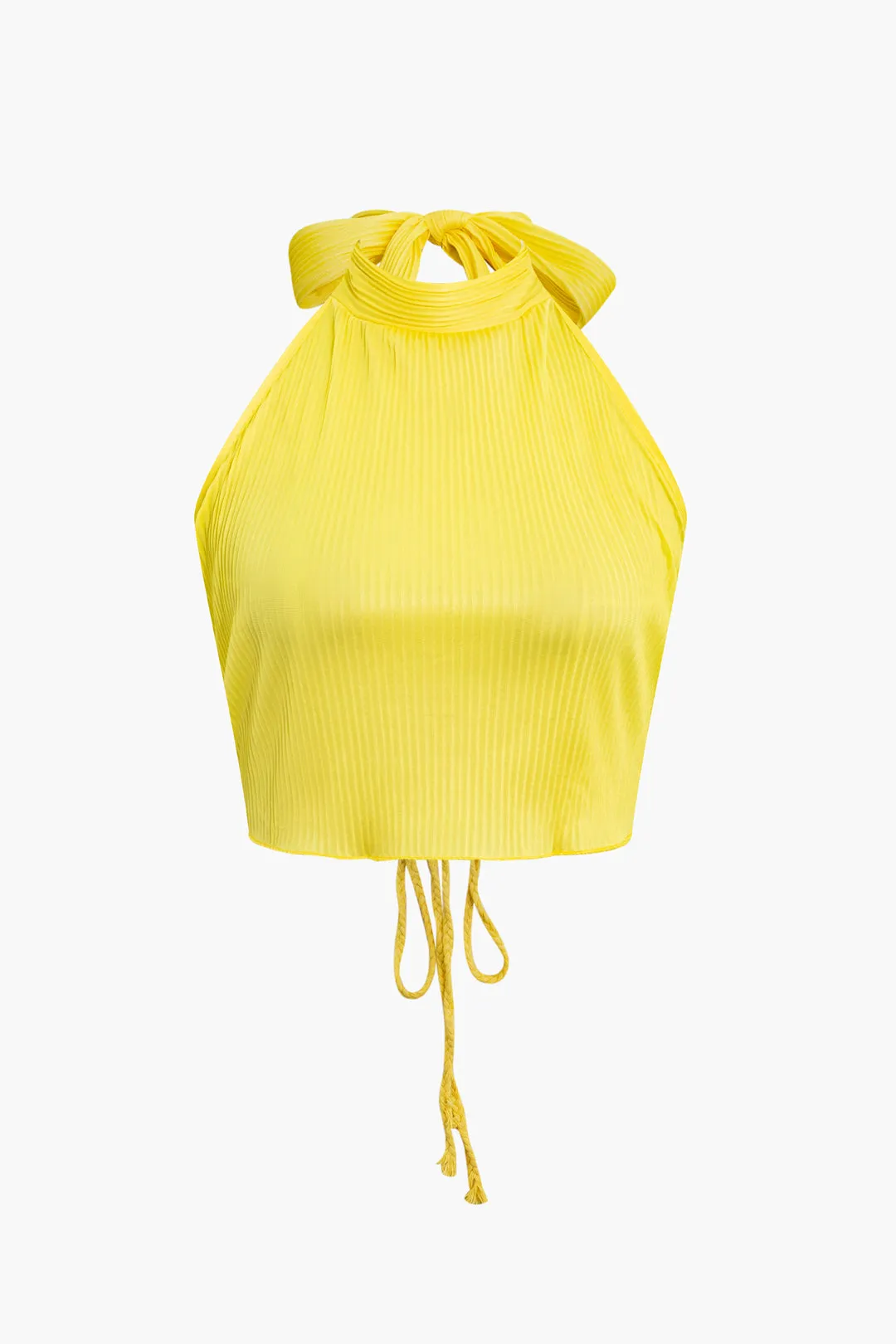 Ruched Tie Up Backless Cami Top og Wide Leg Bukser Set sold by Micas product image thumbnail 2