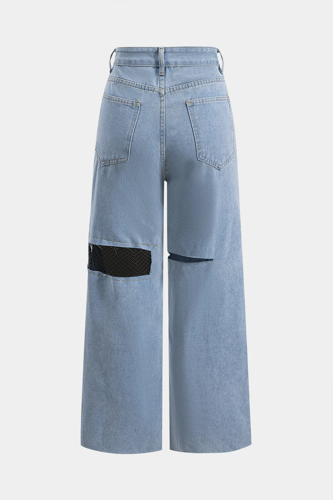 Denim knap lynlås hule ud jeans sold by Micas product image thumbnail 2