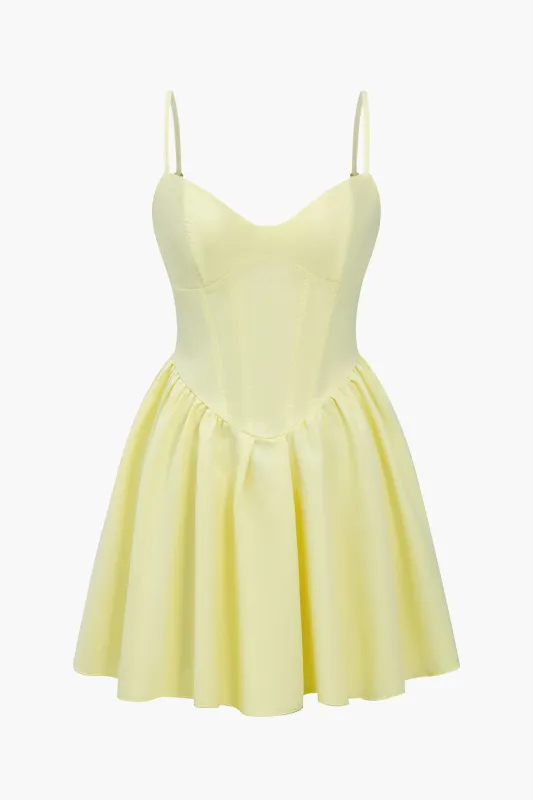 Ruched Corset Slip Mini Dress sold by Micas