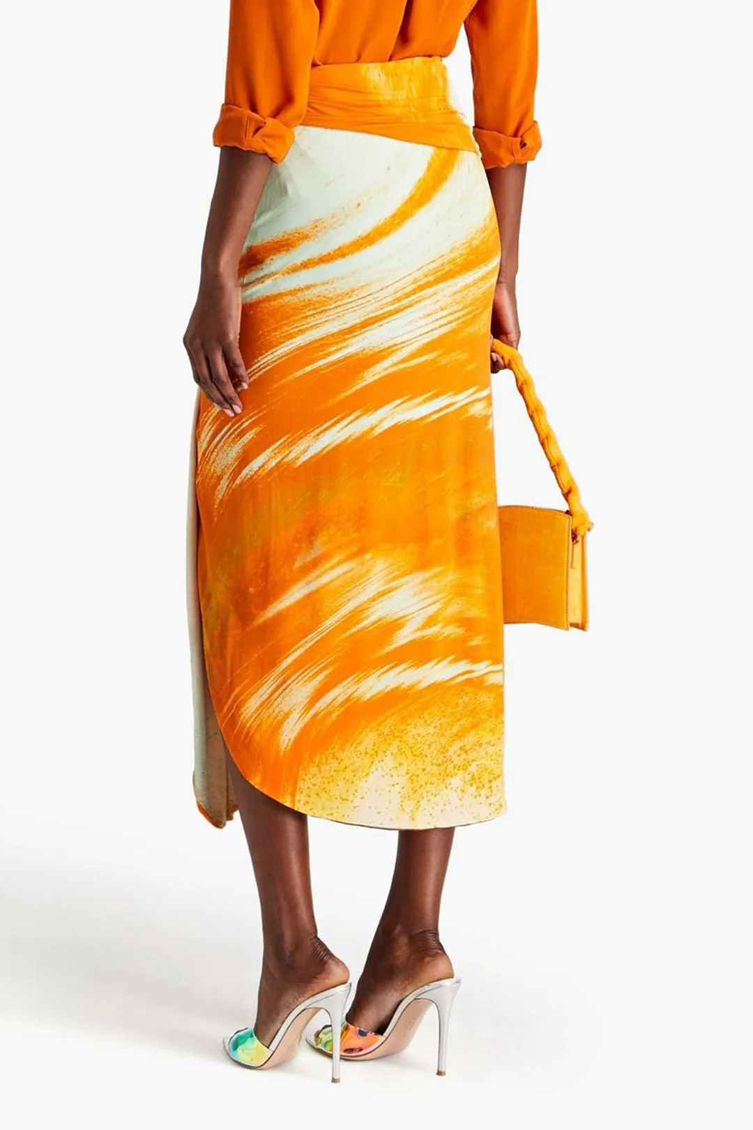 Ombre Print Satin Ruched Skirt sold by Micas product image thumbnail 2