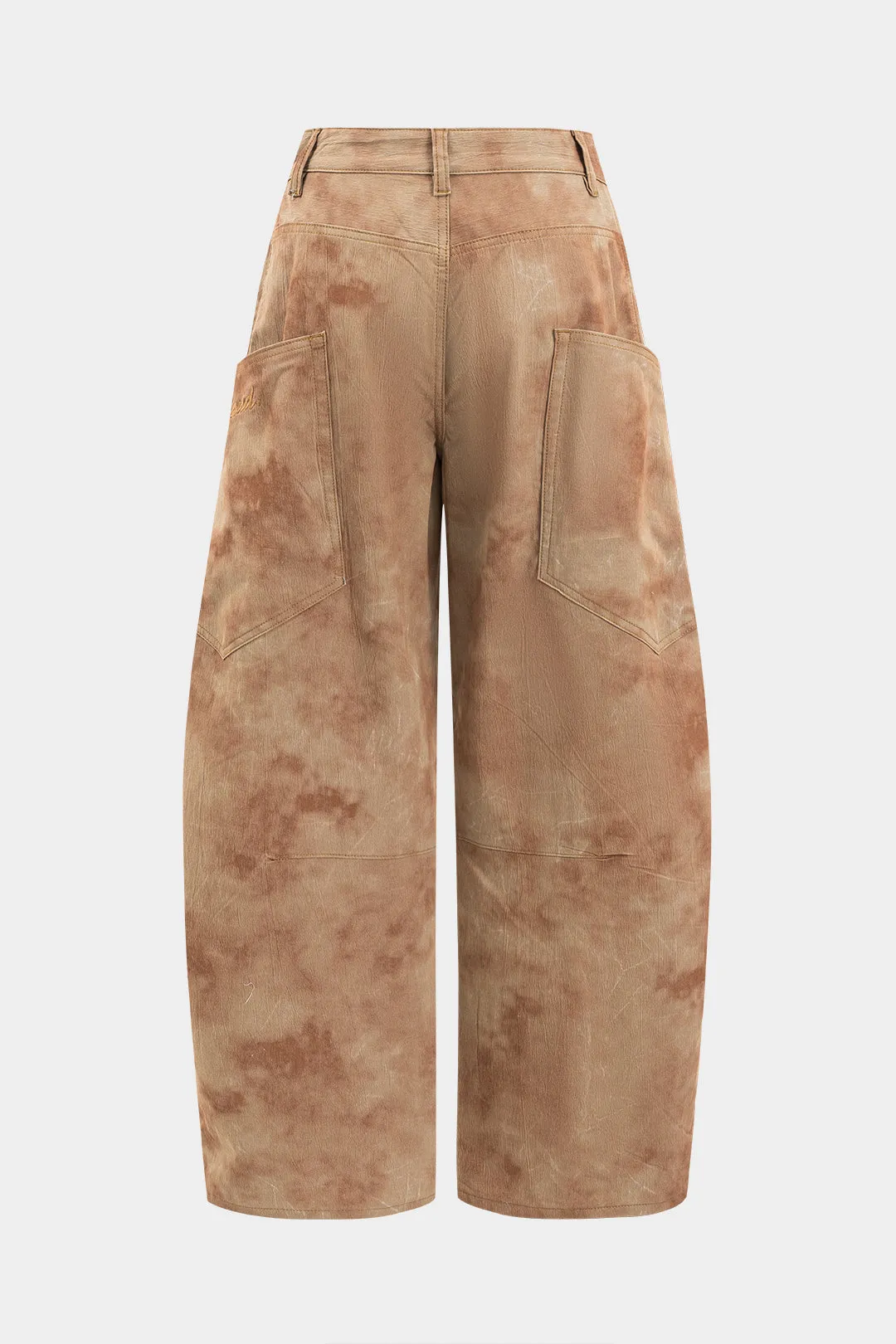 Embroidery Denim Button Pocket Wide Leg Barrel Jeans sold by Micas product image thumbnail 2