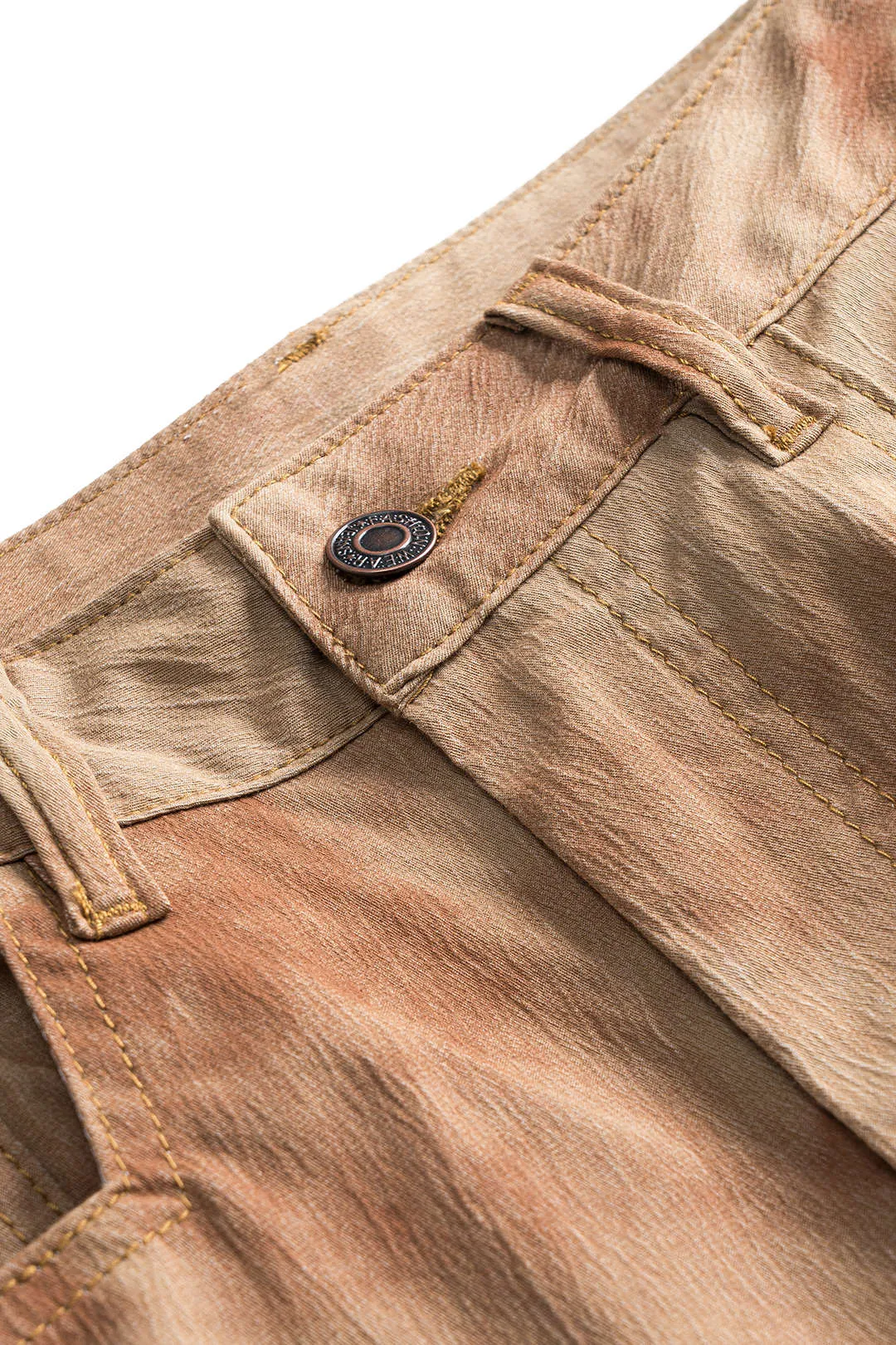 Embroidery Denim Button Pocket Wide Leg Barrel Jeans sold by Micas product image thumbnail 3