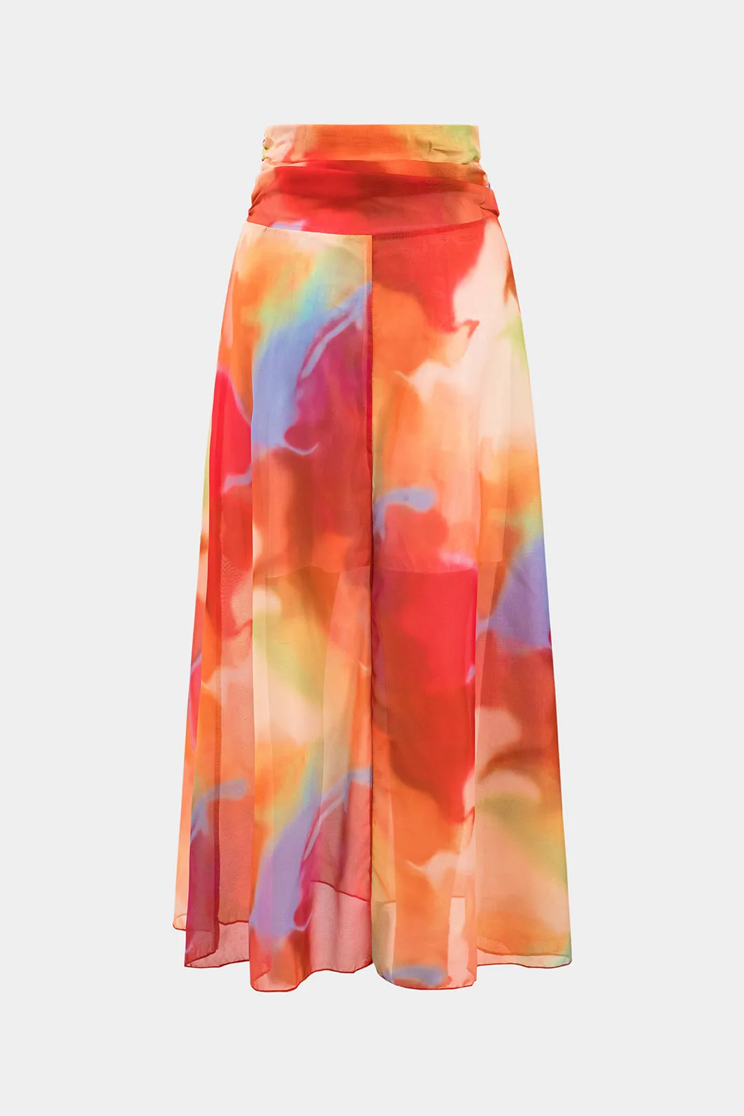 Ombre Print Chiffon Ruched Rackless Tie Up Cami Top og Nederdel sæt sold by Micas product image thumbnail 5