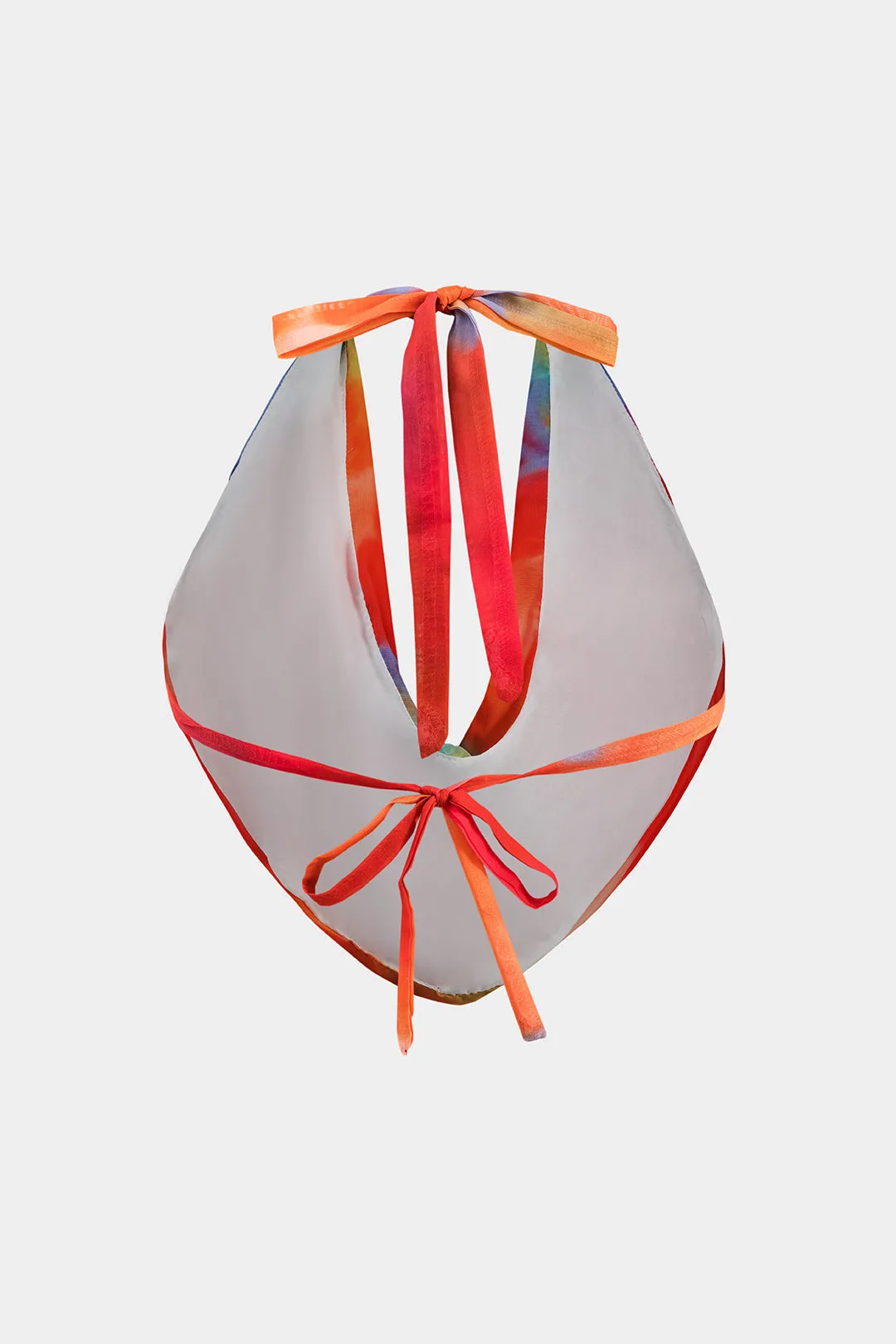 Ombre Print Chiffon Ruched Rackless Tie Up Cami Top og Nederdel sæt sold by Micas product image thumbnail 3