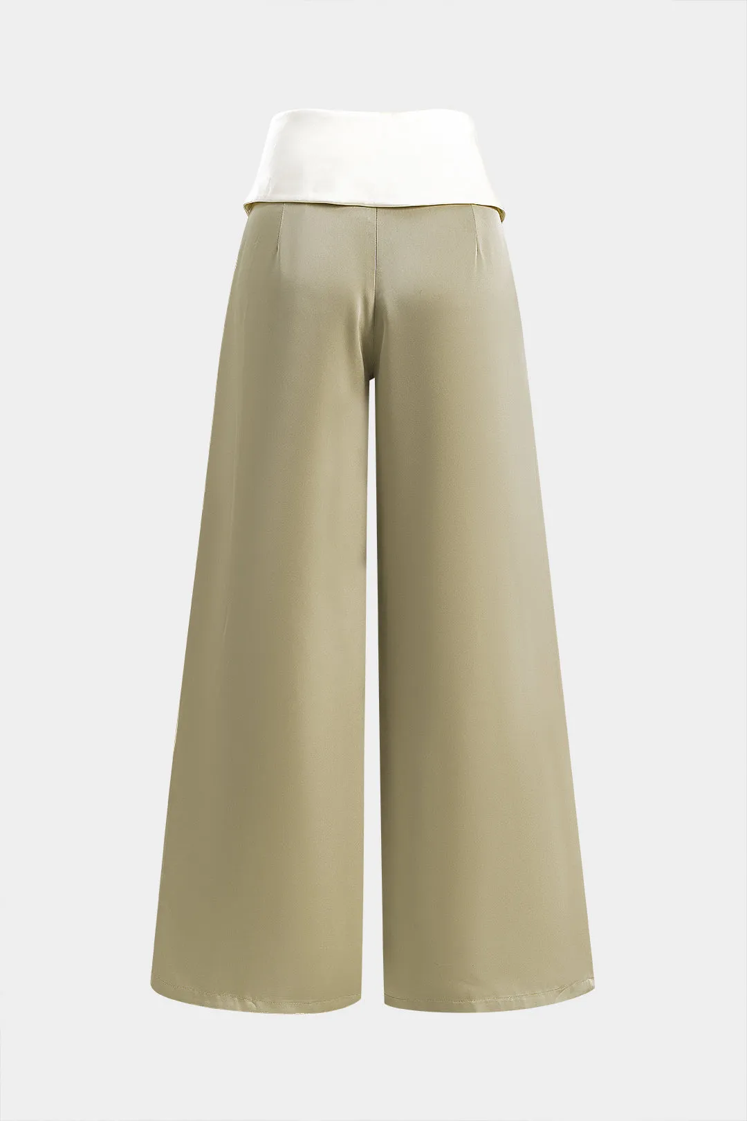 Contrast Satin Ruched Wide Leg Trousers sold by Micas product image thumbnail 2