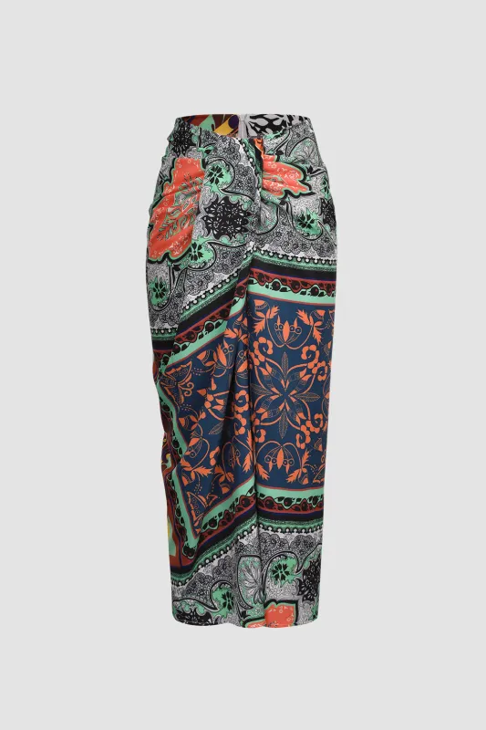 Stammeprint Midi nederdel sold by Micas