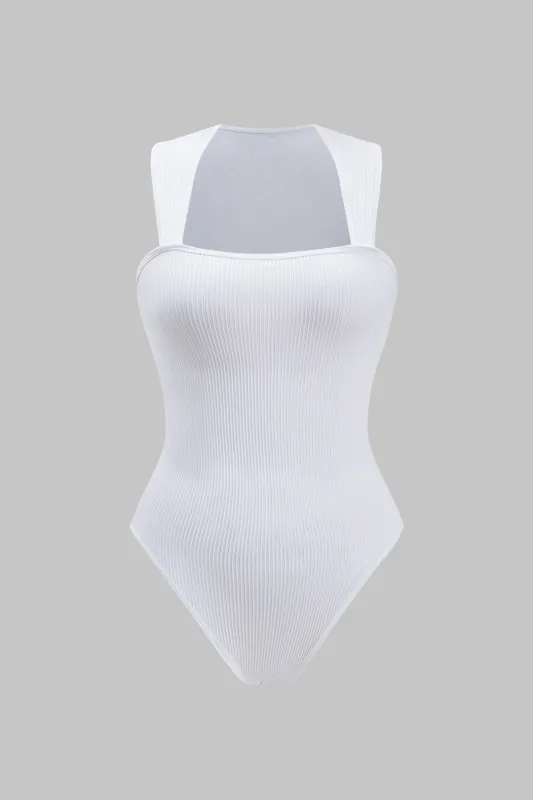 Solid blonder ærmeløs bodysuit sold by Micas