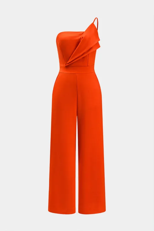 Plisseret rygfri lomme slip jumpsuit sold by Micas