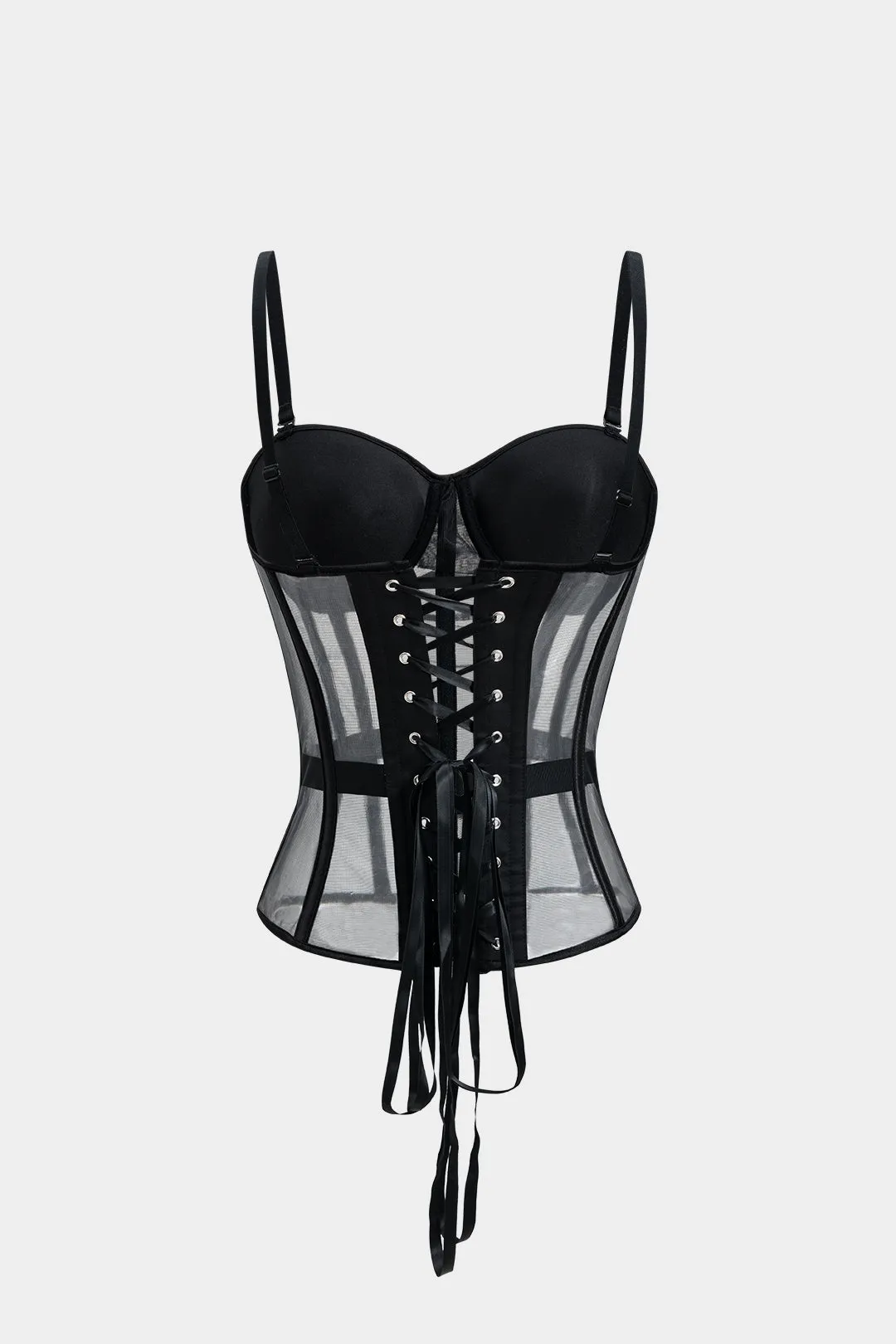 Mesh Tie Back Bustier Slip Cami Top sold by Micas product image thumbnail 2