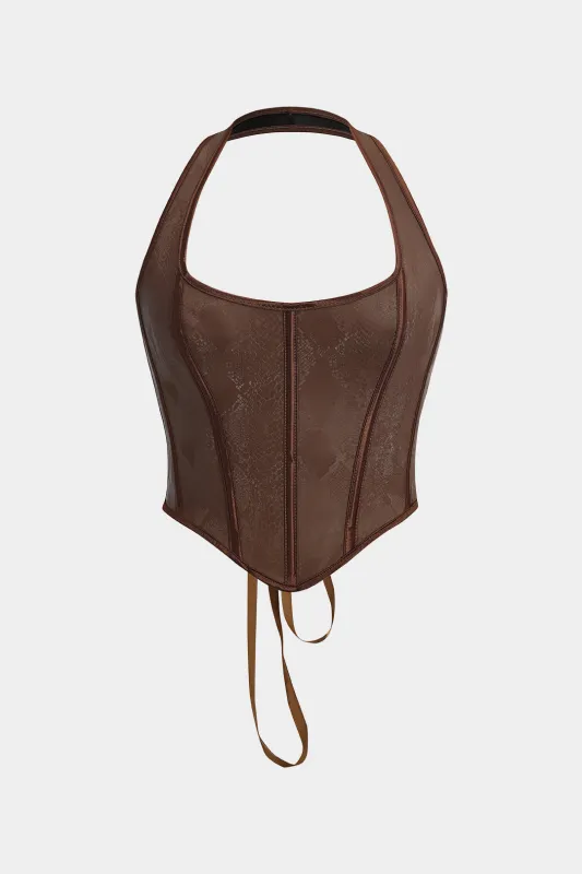 Plus størrelse slips tilbage korset tank top sold by Micas