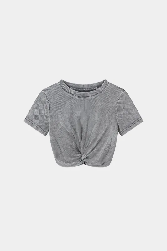Twist Knot Short Sleeve T-Shirt sold by Micas