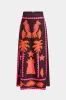 Coconut Palm Print Cut Out Button Top og Zipper Nederdel Set sold by Micas