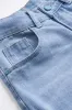 Denim blonder patchwork udskåret knaplomme brede ben jeans sold by Micas