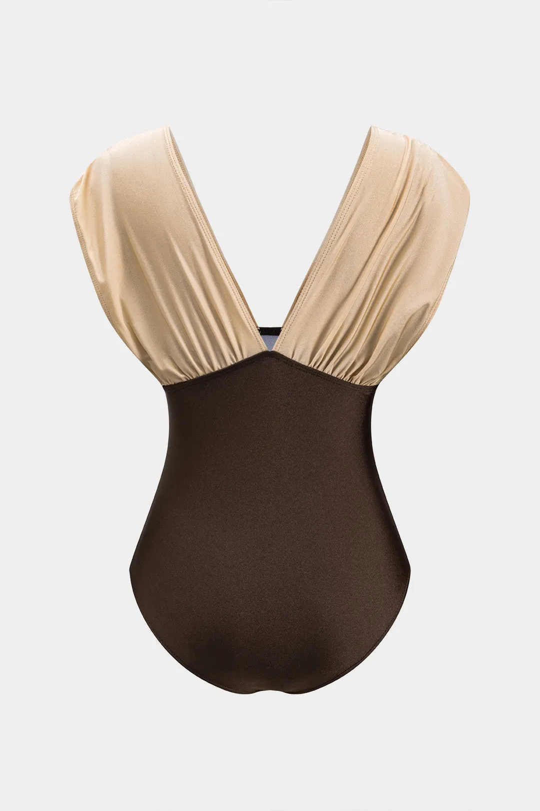 Kontrast Ruched Tummy Control I Swimsuit i ét stykke med bindingsbikini top sold by Micas product image thumbnail 5