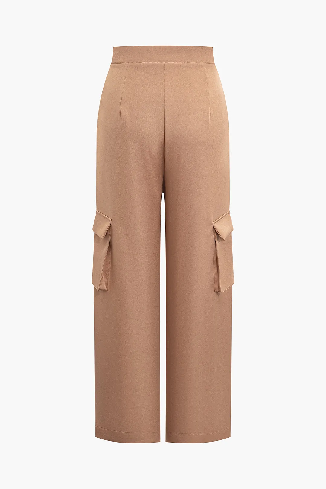 Krydset tank top og plisseret klap lomme brede benbukser sæt sold by Micas product image thumbnail 5