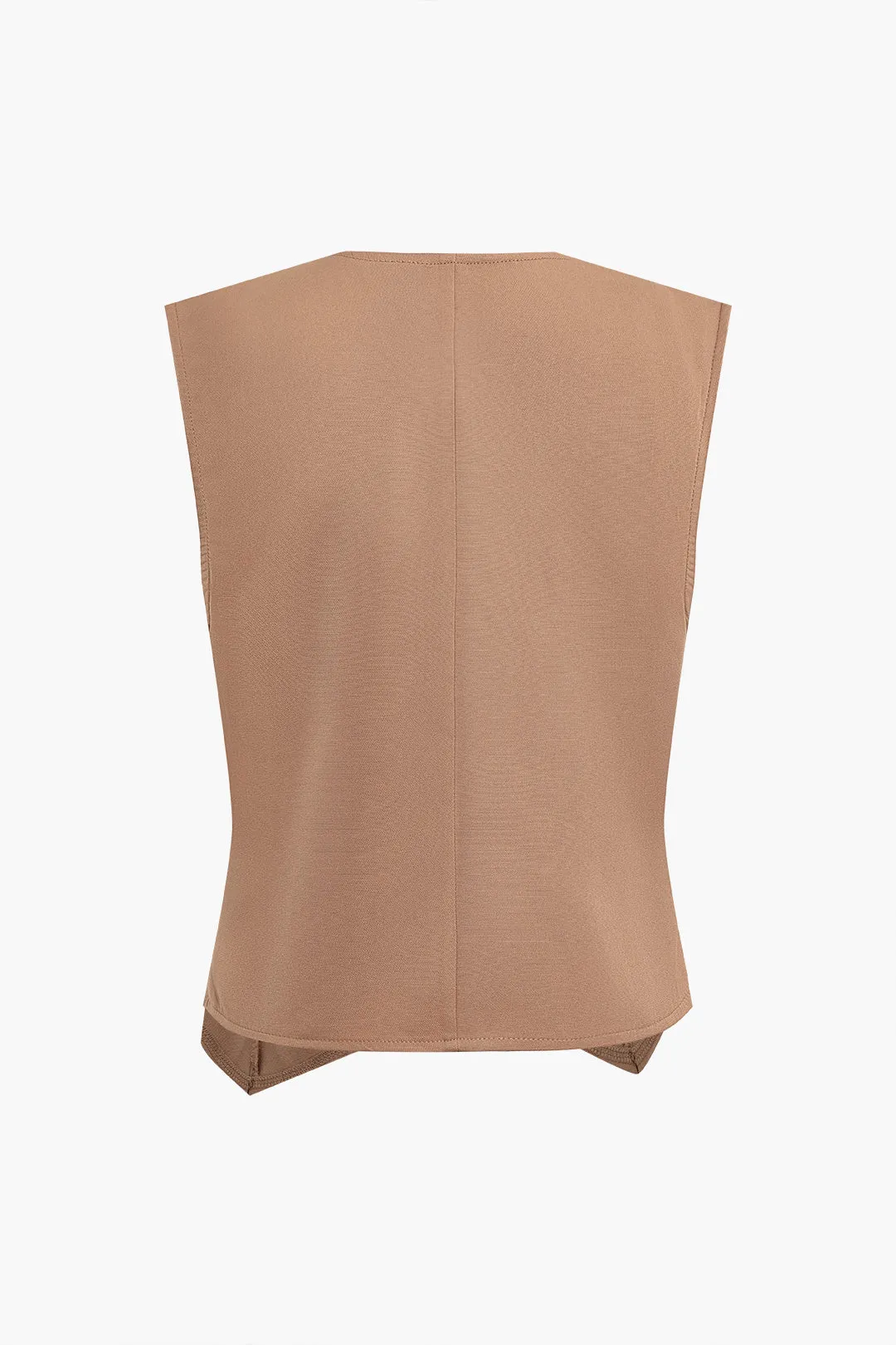 Krydset tank top og plisseret klap lomme brede benbukser sæt sold by Micas product image thumbnail 3