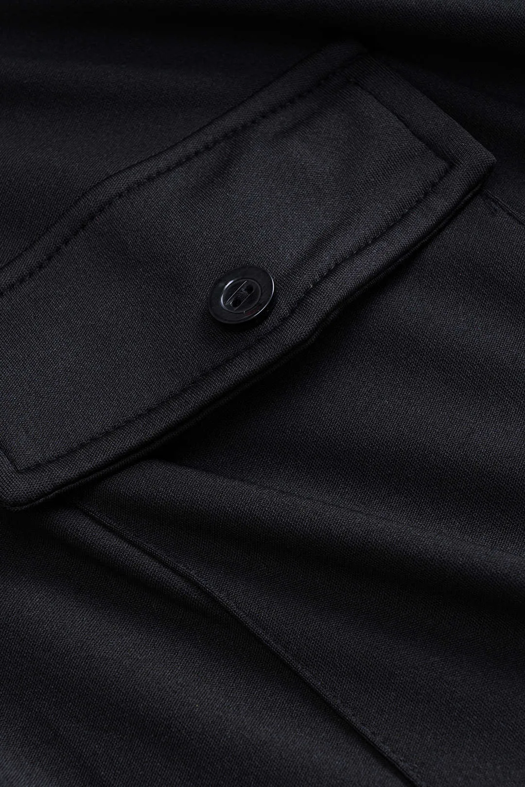 Plusstørrelse motorcykelprint Ruched Button FLAP Pocket Langærmet shirt sold by Micas product image thumbnail 4