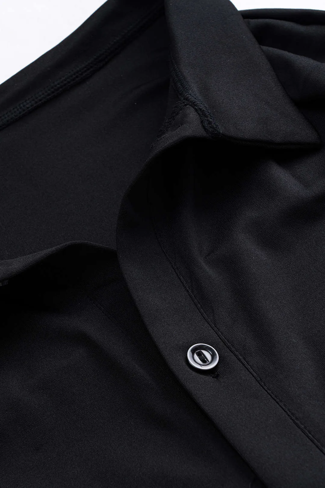 Plusstørrelse motorcykelprint Ruched Button FLAP Pocket Langærmet shirt sold by Micas product image thumbnail 3