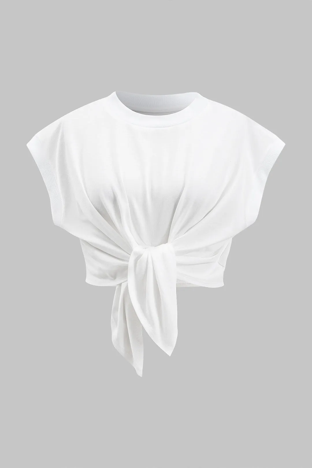 Plus størrelse ruched slips foran kortærmet t-shirt sold by Micas