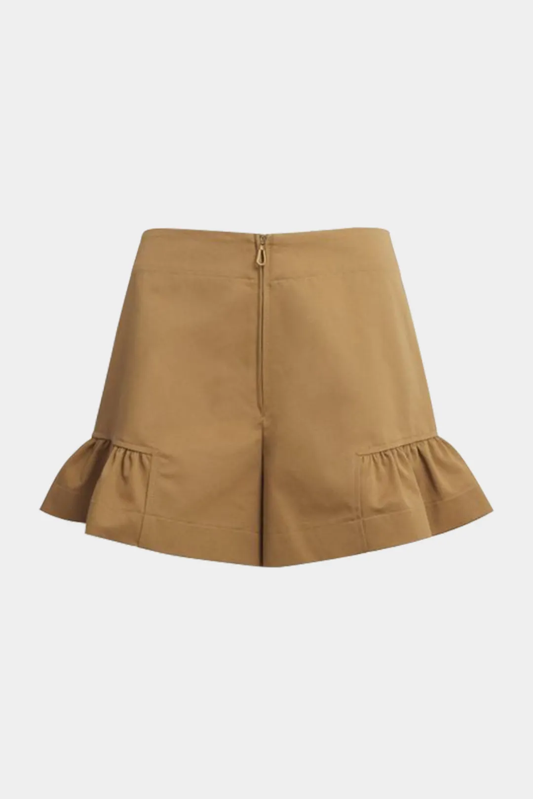 RUCHED Ruffle Zipper Shorts sold by Micas