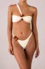 Ruched Beaded Backless Bikini Set sold by Micas
