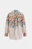 Blomsterprint Ruched Button Shirt og Wide Leg Bukser sæt sold by Micas