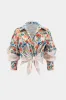 Blomsterprint Ruched Button Shirt og Wide Leg Bukser sæt sold by Micas