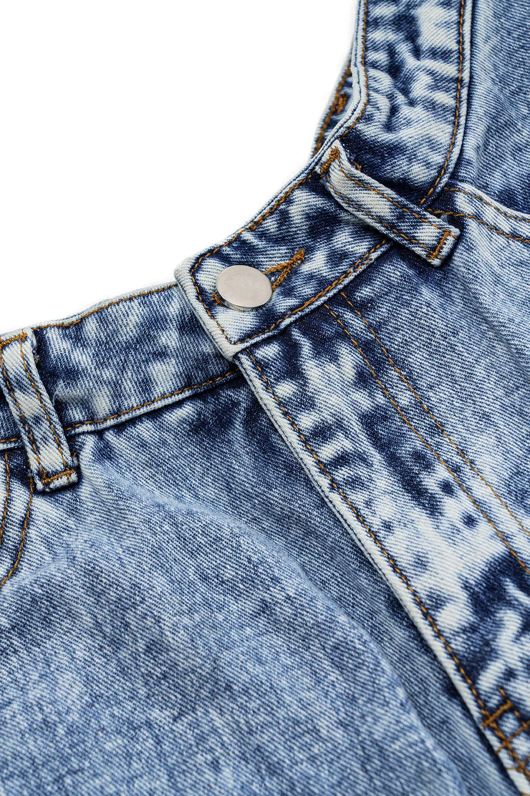 Denim kontrast knaplomme shorts sold by Micas product image thumbnail 3