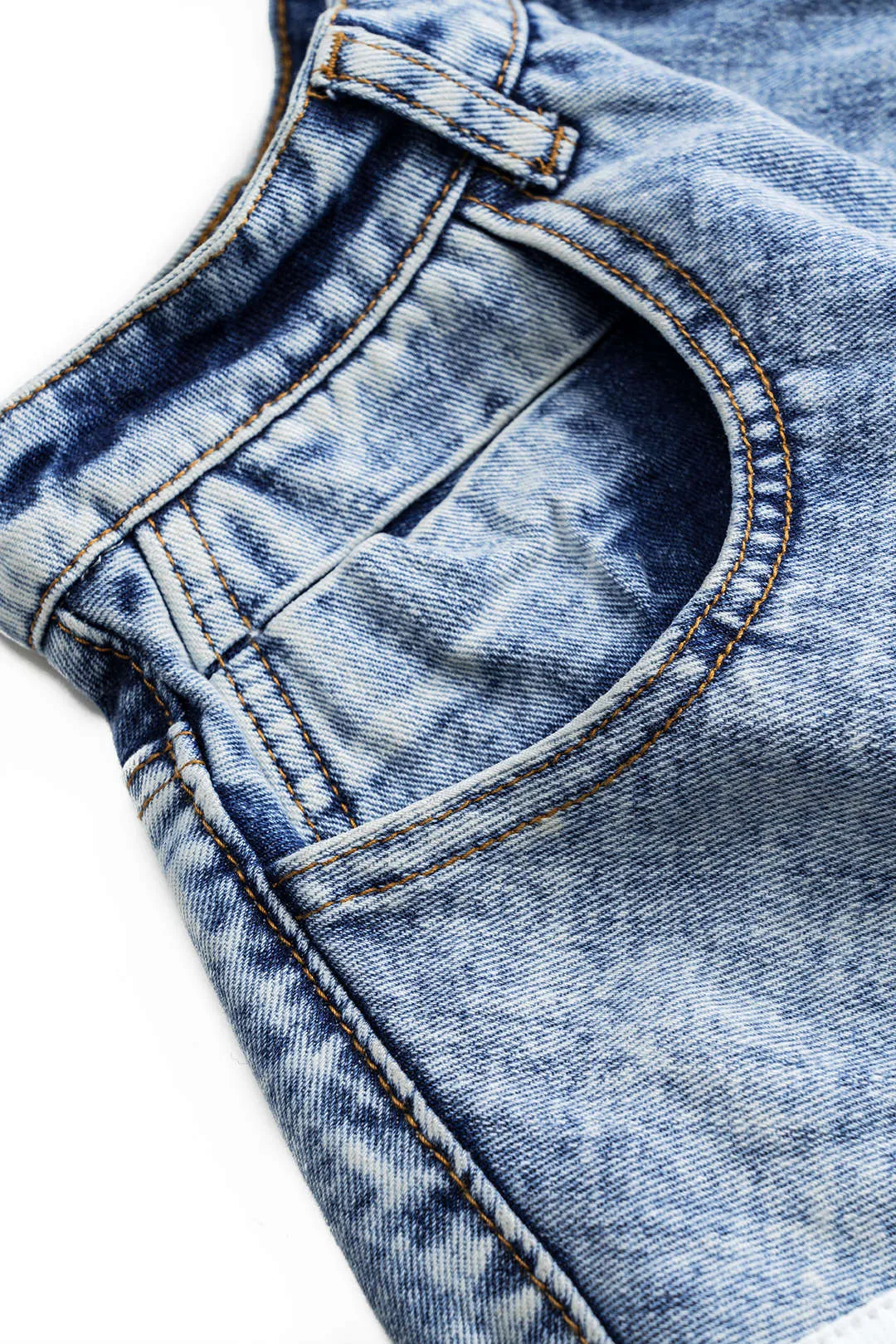 Denim kontrast knaplomme shorts sold by Micas product image thumbnail 4