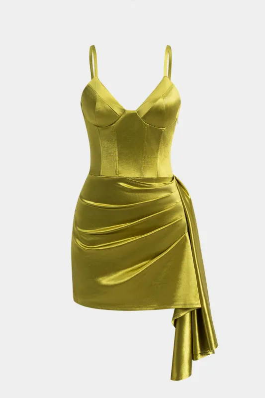 Pleated Bustier Corset Slip  Mini Dress sold by Micas