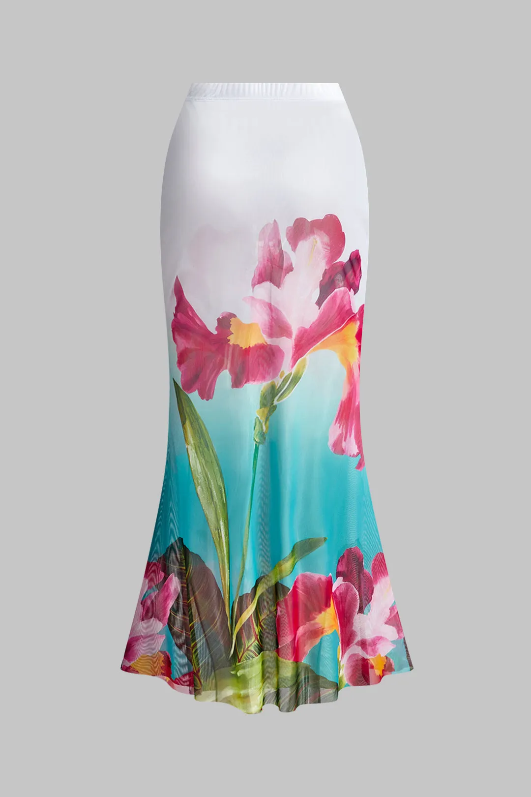 Blomsterprint Mesh Ruffle Nederdel sold by Micas product image thumbnail 2