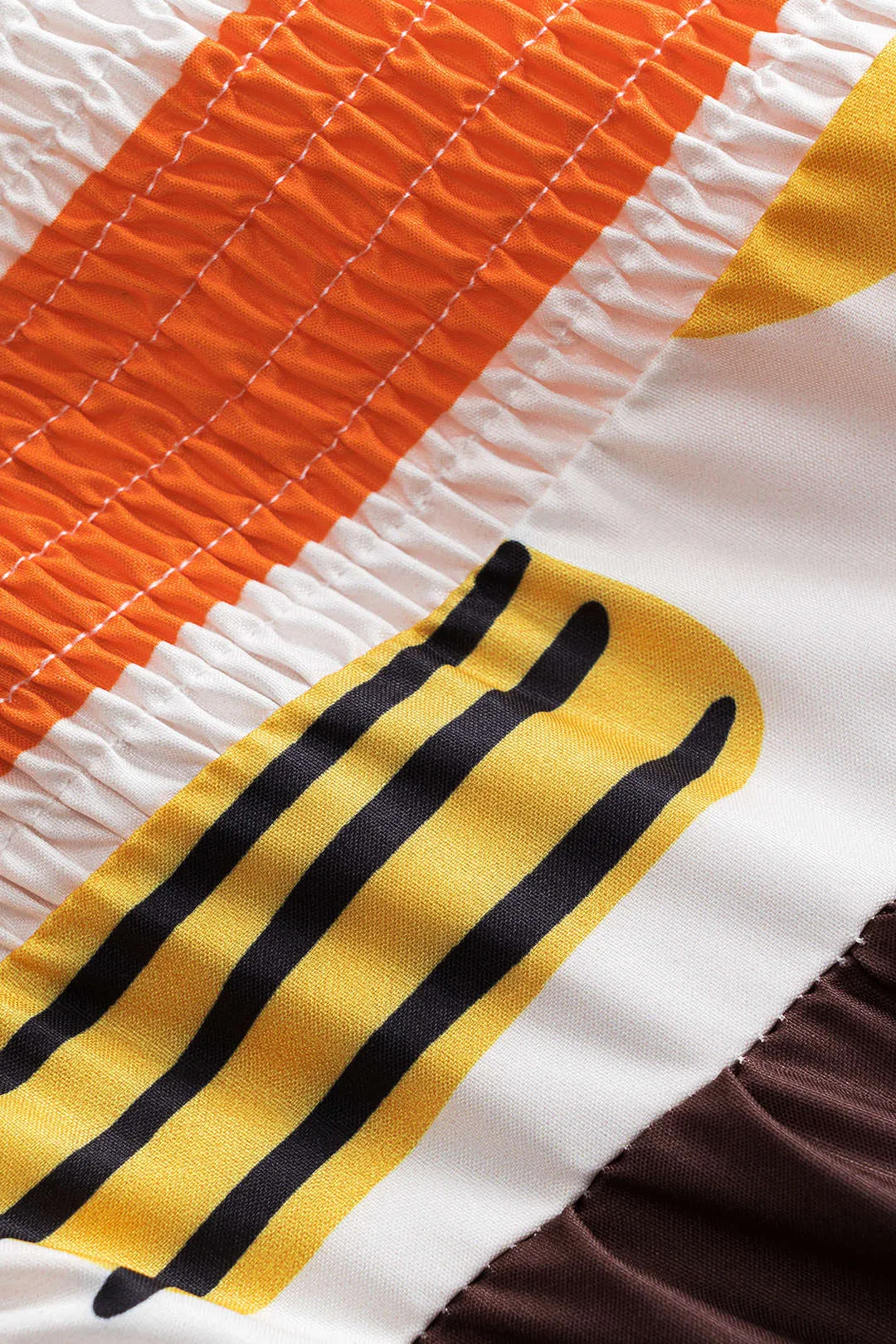 Abstrakt print Ruched Tie Front Slip Jumpsuit sold by Micas product image thumbnail 4