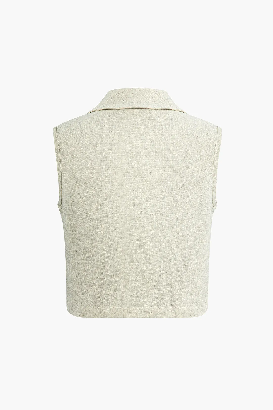 Linned knap top og plisserede brede benbukser sæt sold by Micas product image thumbnail 3