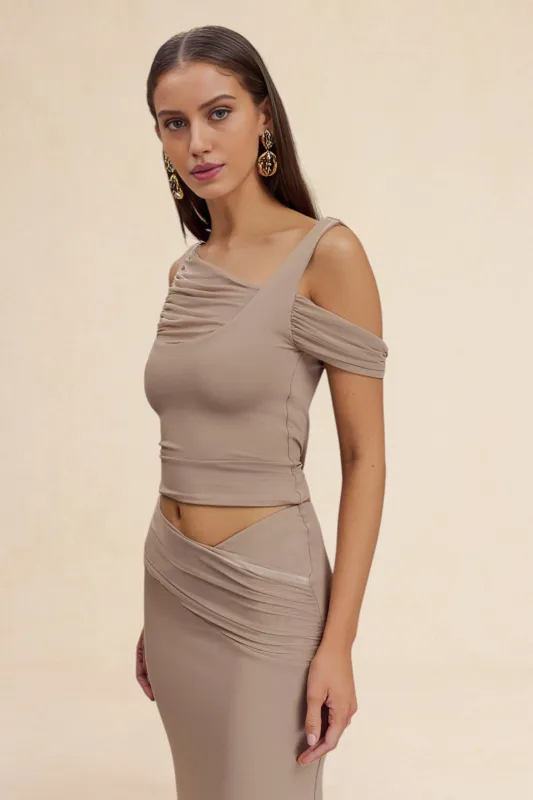 RUCHED ASYMMETRY TANK TOP sold by Micas