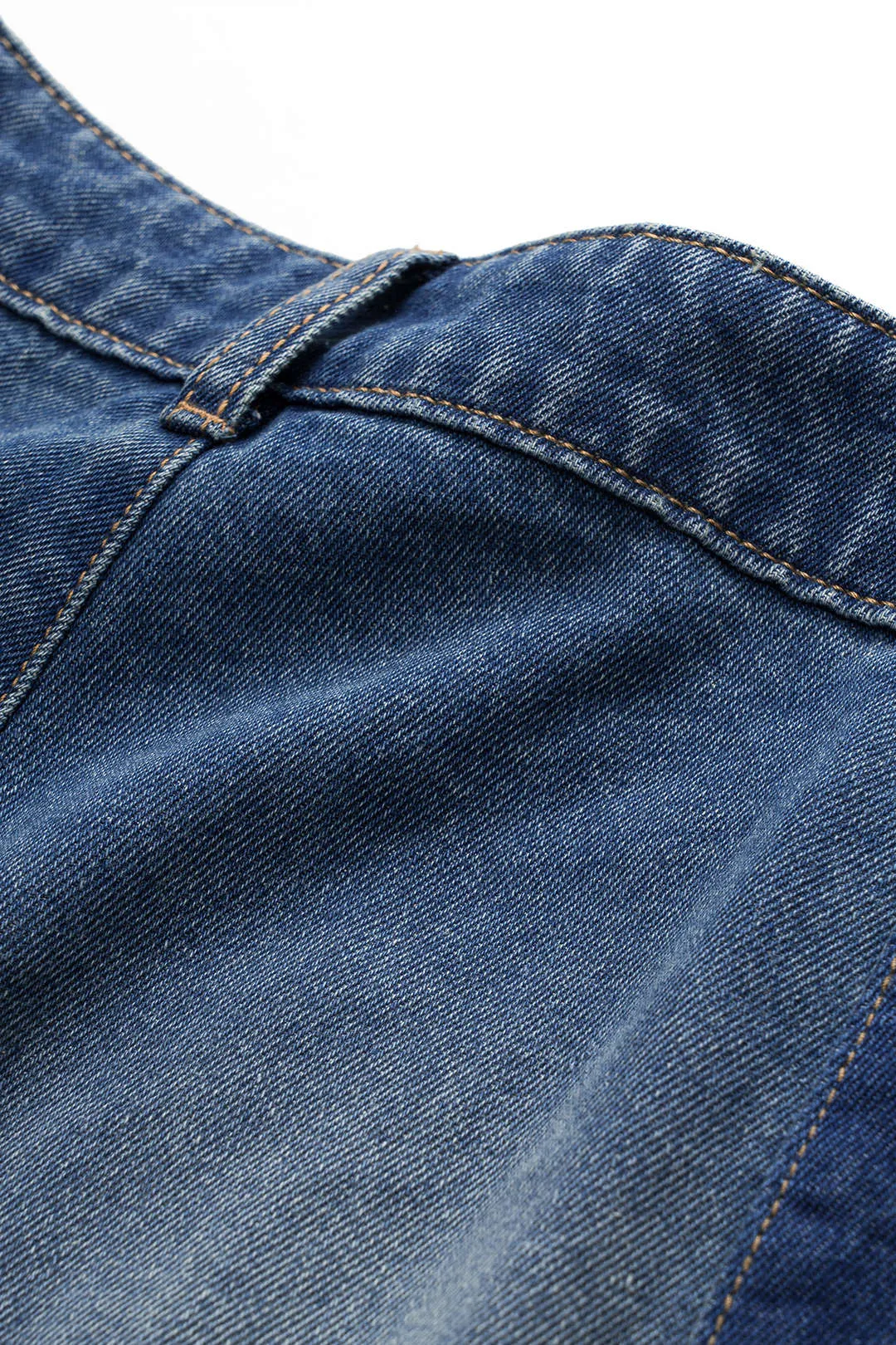 Denim falmede brede ben ruched jeans sold by Micas product image thumbnail 4