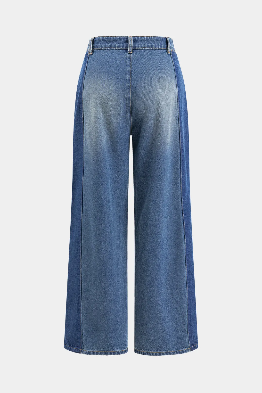 Denim falmede brede ben ruched jeans sold by Micas product image thumbnail 2