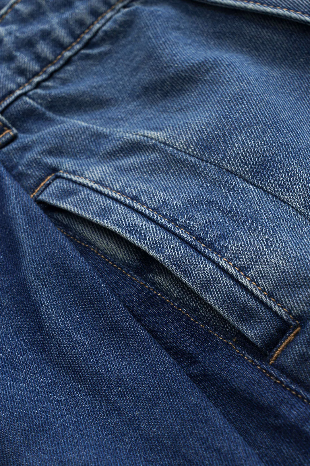 Denim falmede brede ben ruched jeans sold by Micas product image thumbnail 3