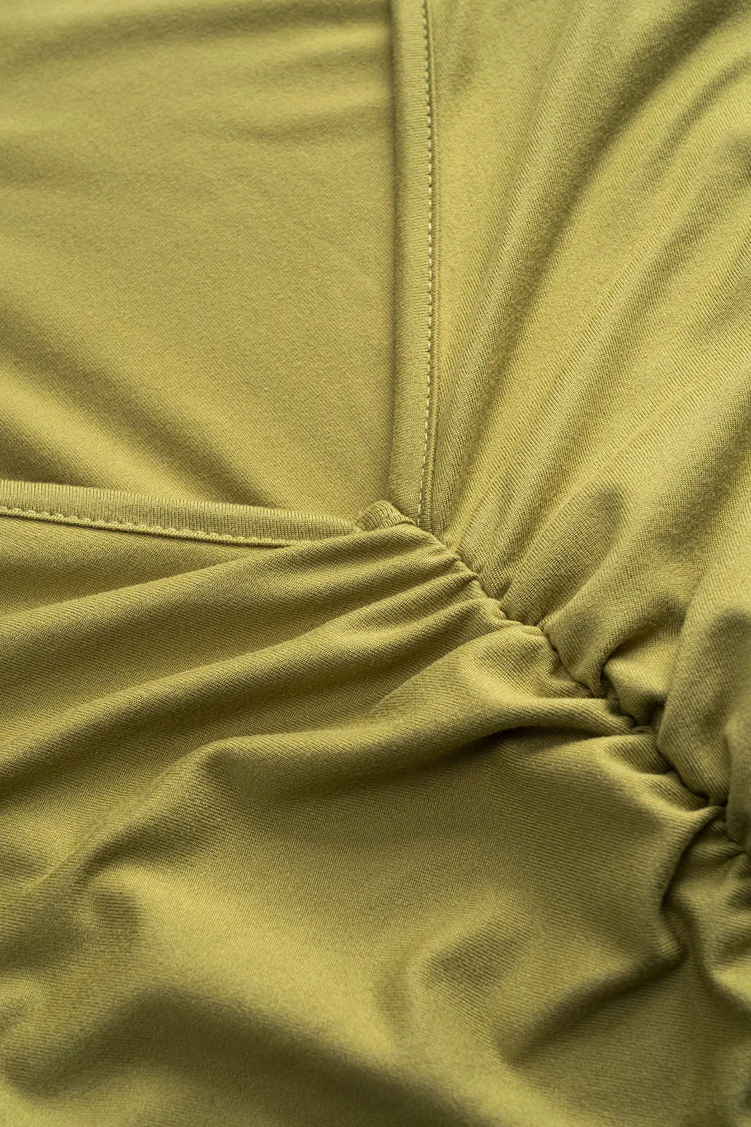 V-hals ruched langærmet maxi kjole sold by Micas product image thumbnail 4