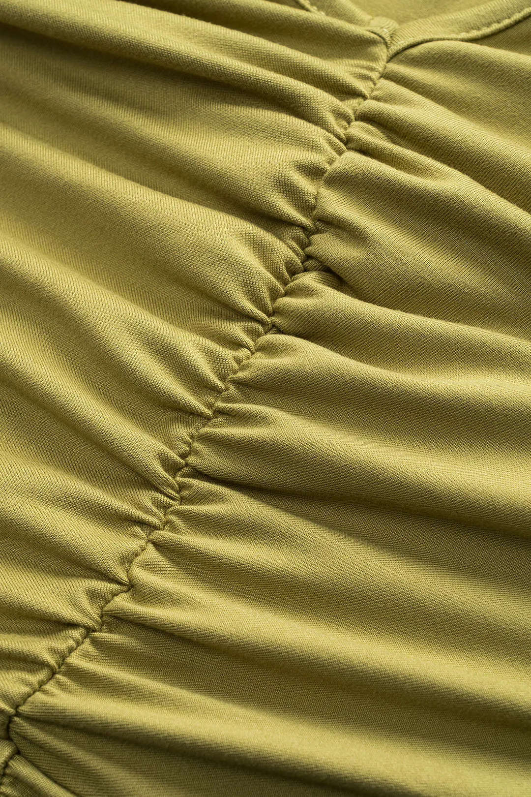 V-hals ruched langærmet maxi kjole sold by Micas product image thumbnail 2